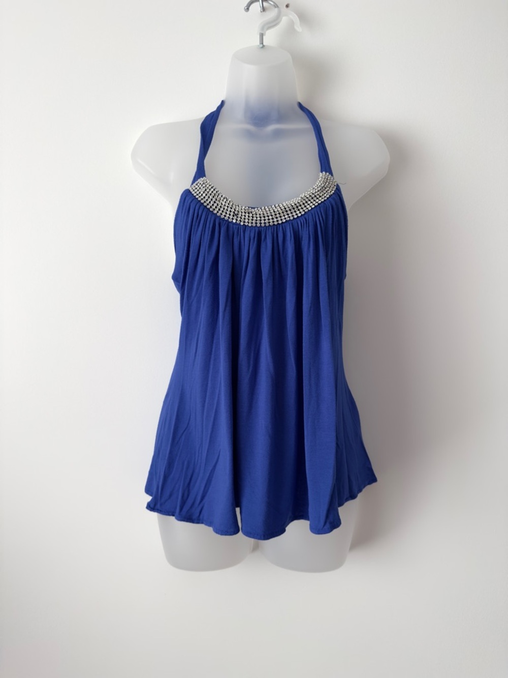 mcbling blue club halter top